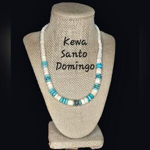 Kewa Santo Domingo Heishi Turqoise Necklace
